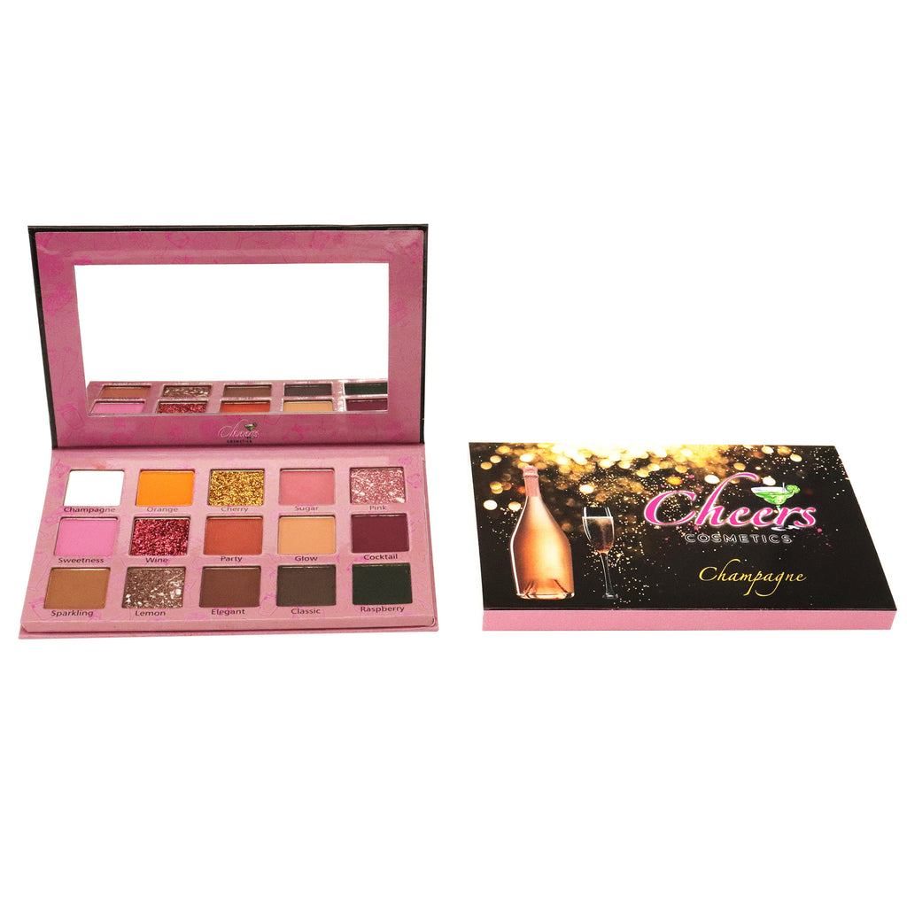 Champagne Shadow & Glitter Palette - Cheers Cosmetics MX