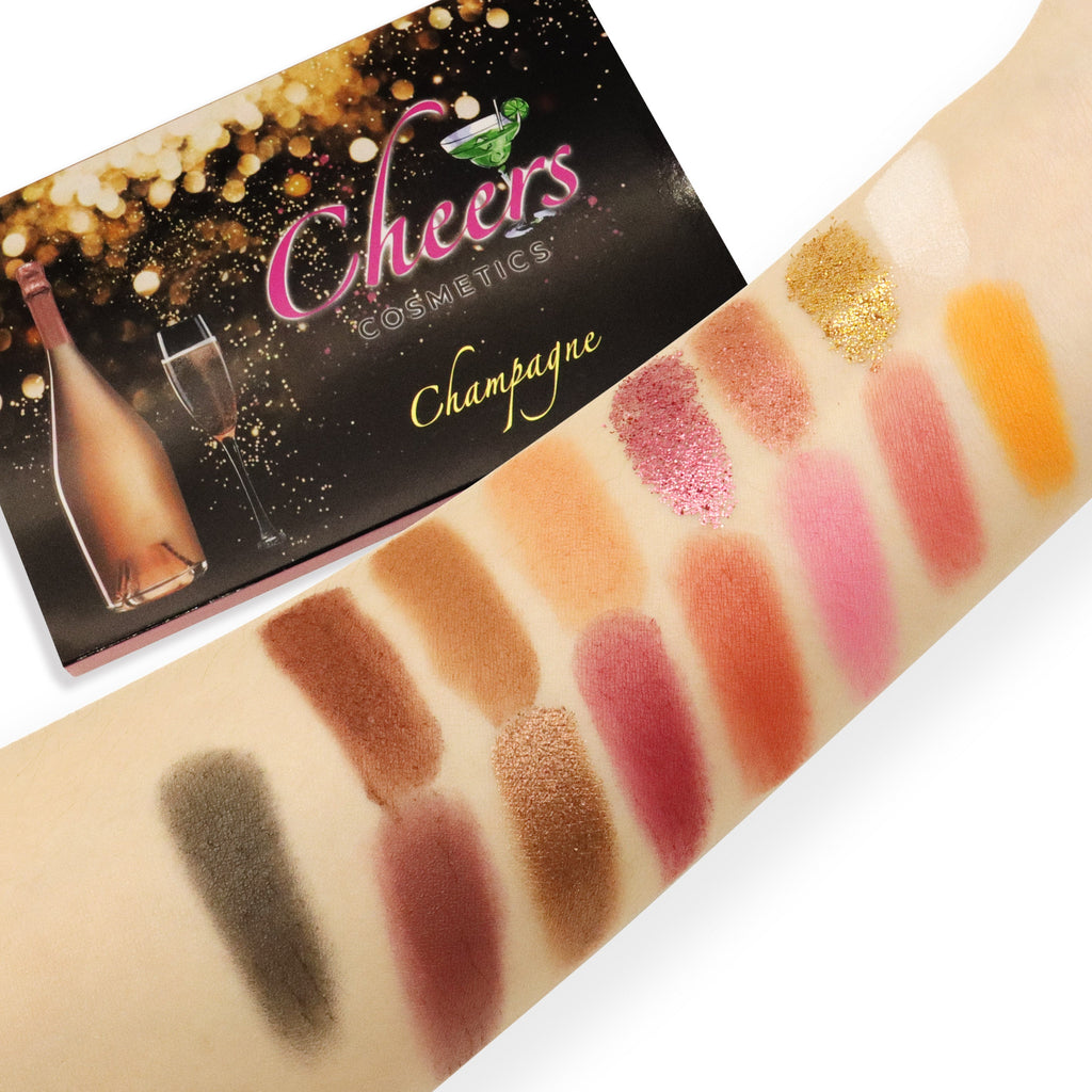 Champagne Shadow & Glitter Palette - Cheers Cosmetics MX